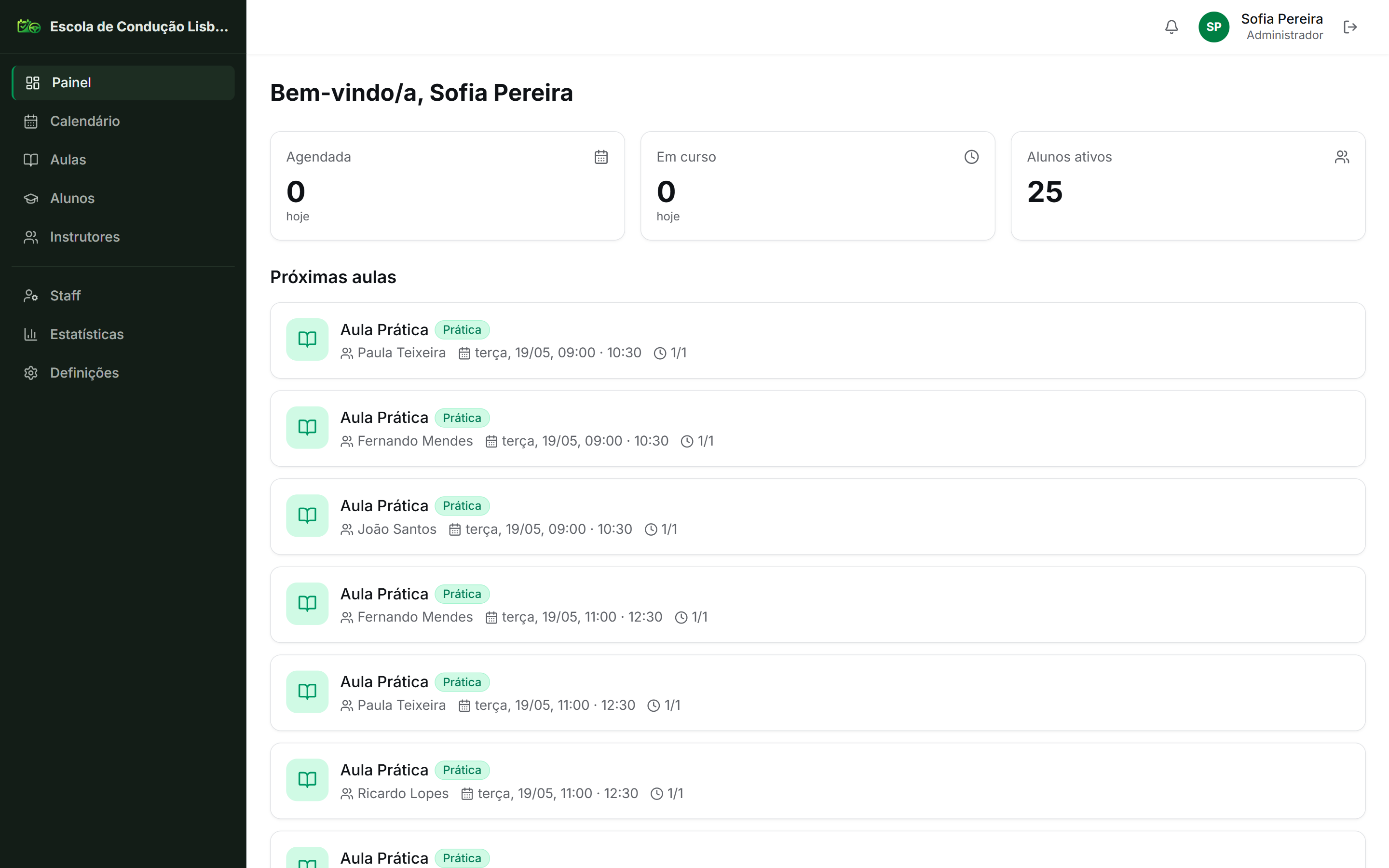 Painel de gestão Convlyx no computador
